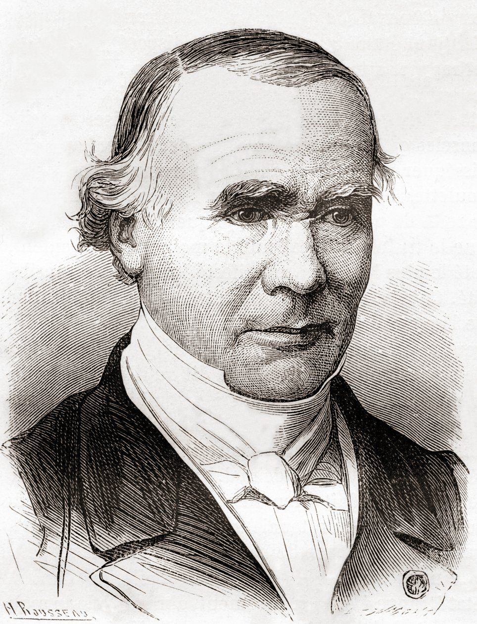 Alfred-Armand-Louis-Marie Velpeau, z „Les Merveilles de la Science“, publikované kolem roku 1870 (litho) od French School