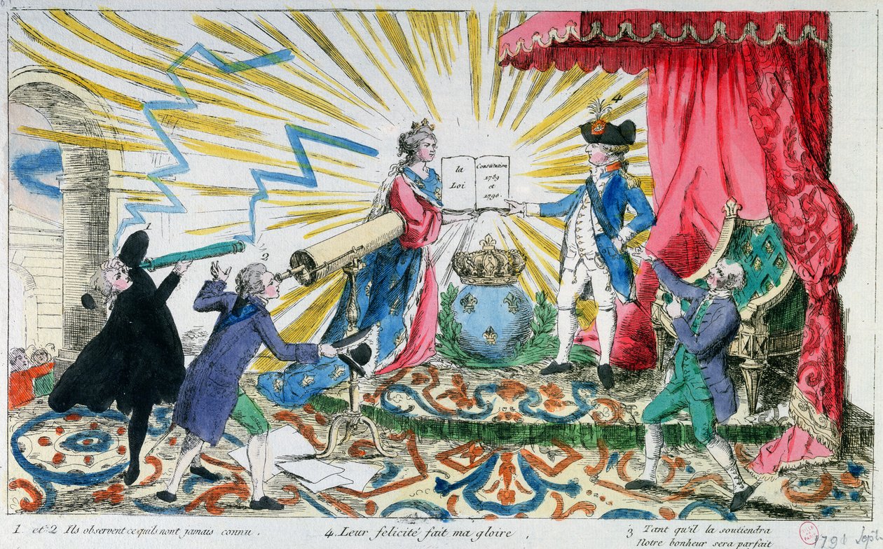 Alegorie přijetí ústavy králem Ludvíkem XVI. (1754-93), 1791 od French School