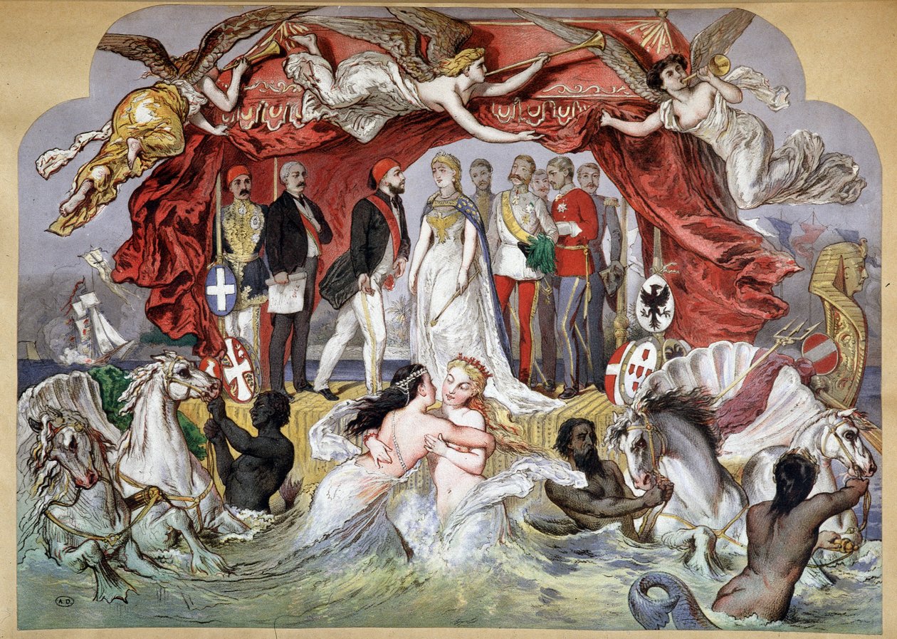 Alegorie inaugurace Suezského průplavu 17.11.1869 od French School