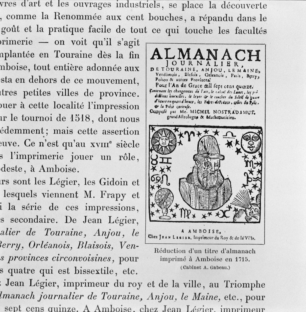 Almanach vyrobený Michel de Nostradame (Nostradamus) (1503-66) 1715 od French School