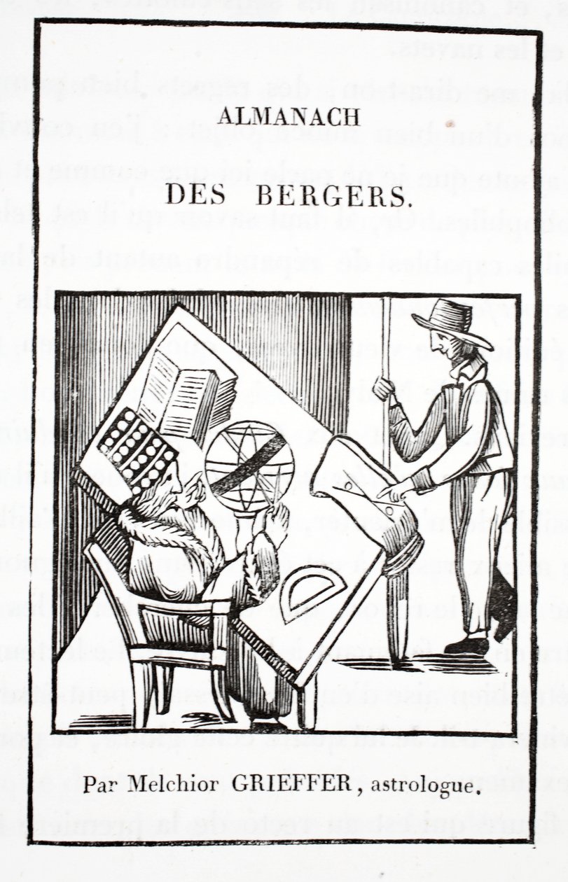 Almanach pastýřů od Melchiora Grieffera, astrologa od French School