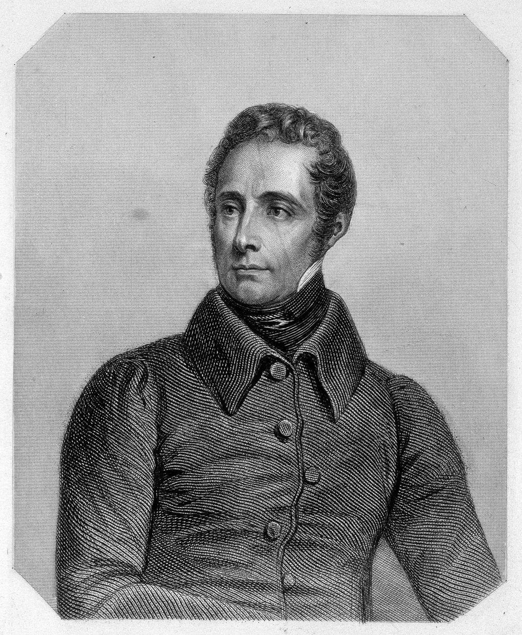 Alphonse de Lamartine , francouzský básník (1790-1869). V „“Historie Girondinů““ od Lamartine od French School