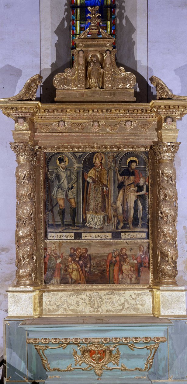 Oltář Saint Clair (také nazývaný oltář Saint Roch) od French School
