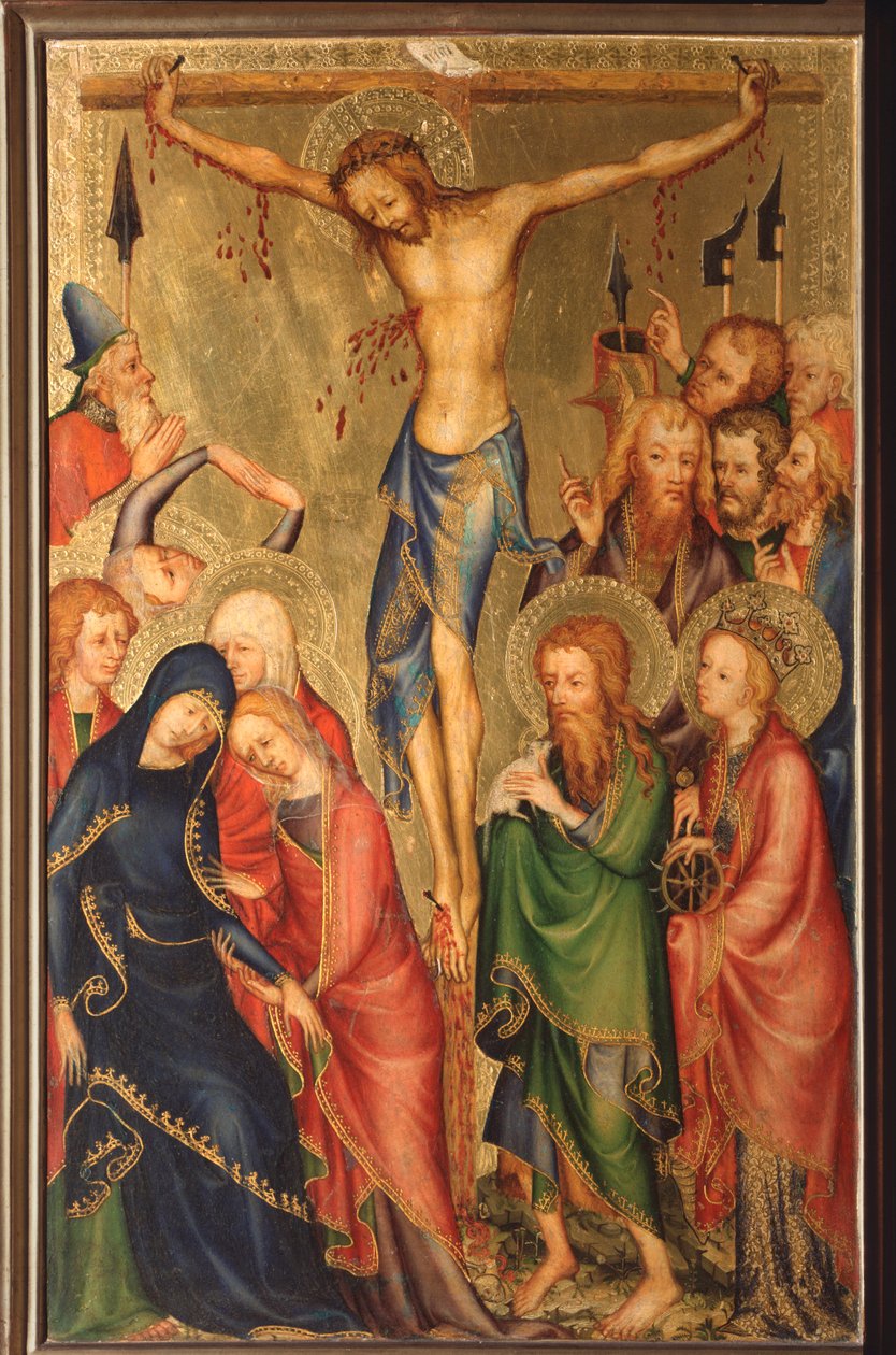 Altarolo del Bargello: ukřižování - (diptych Bargella, ukřižování) Anonymní obraz francouzské školy 14. století (francouzská škola, XIV. století) Florencie, Museo Nazionale del Bargello od French School
