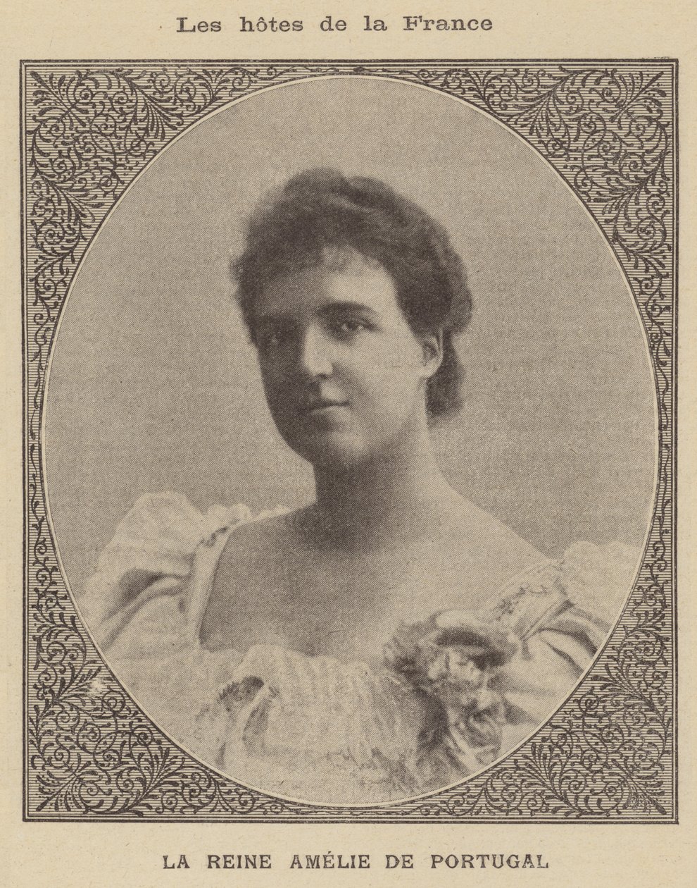 Amélie Orleánská, královna-manželka portugalského krále Carlose I. (litografie) od French School