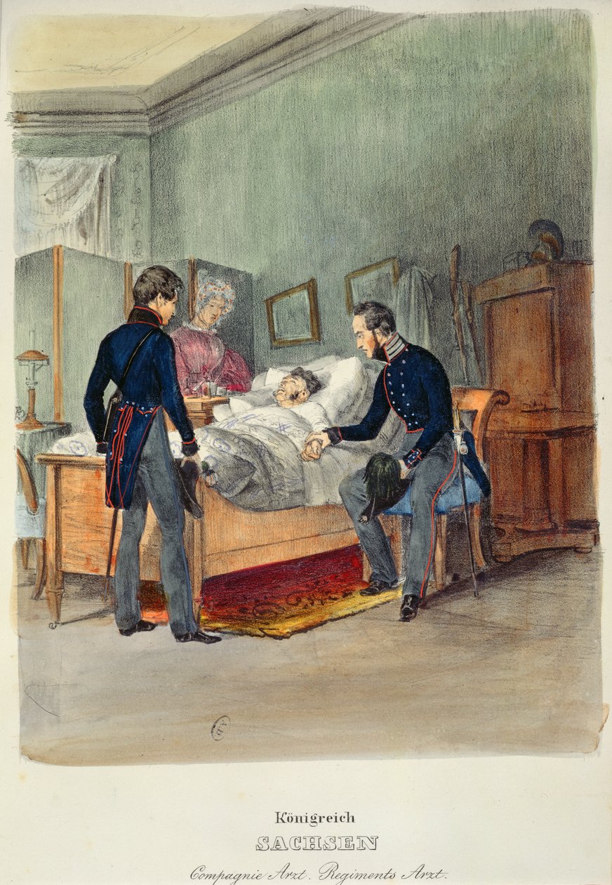 Vojenský lékař v Saském království, cca 1840 od French School