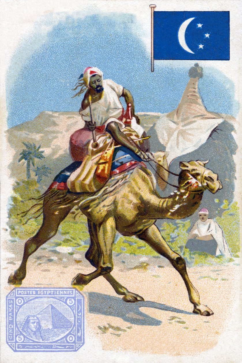 Egyptský pošťák doručující poštu, konec 19. století od French School