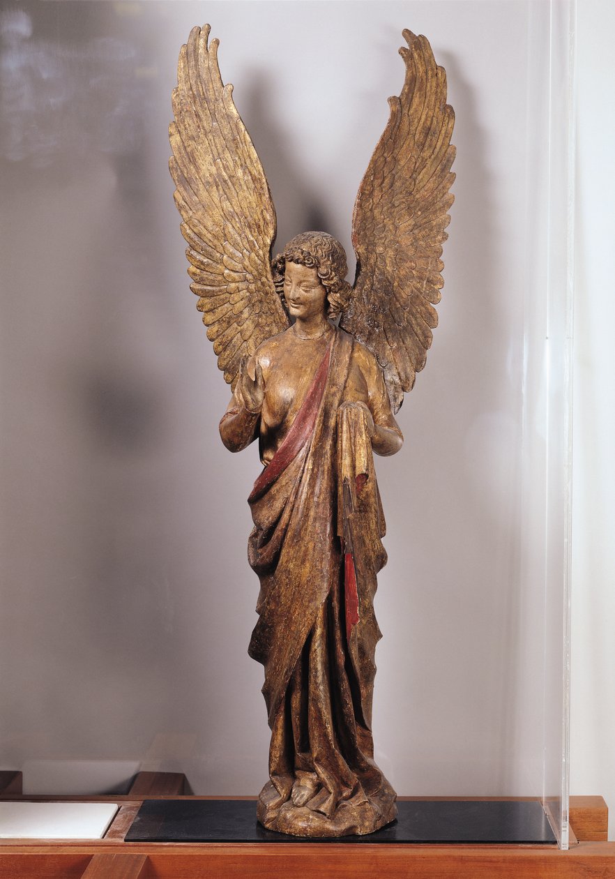 Anděl, 1260-70, z kostela Saudemont (zlacené dřevo) od French School