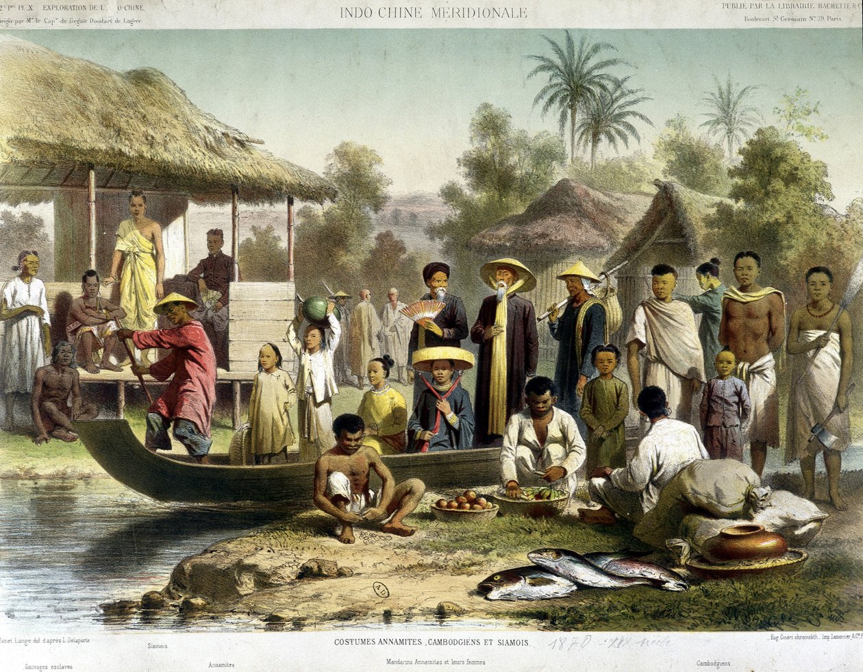 Annamské, kambodžské a siamské kostýmy, v.1870 od French School
