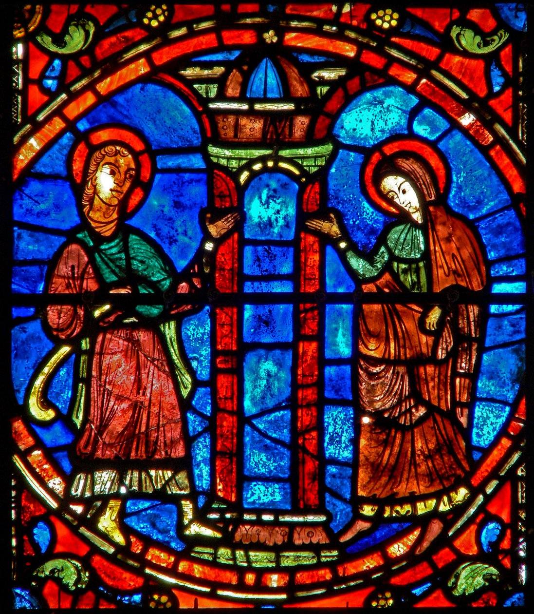Anne a Joachim u Zlaté brány (w28b) od French School