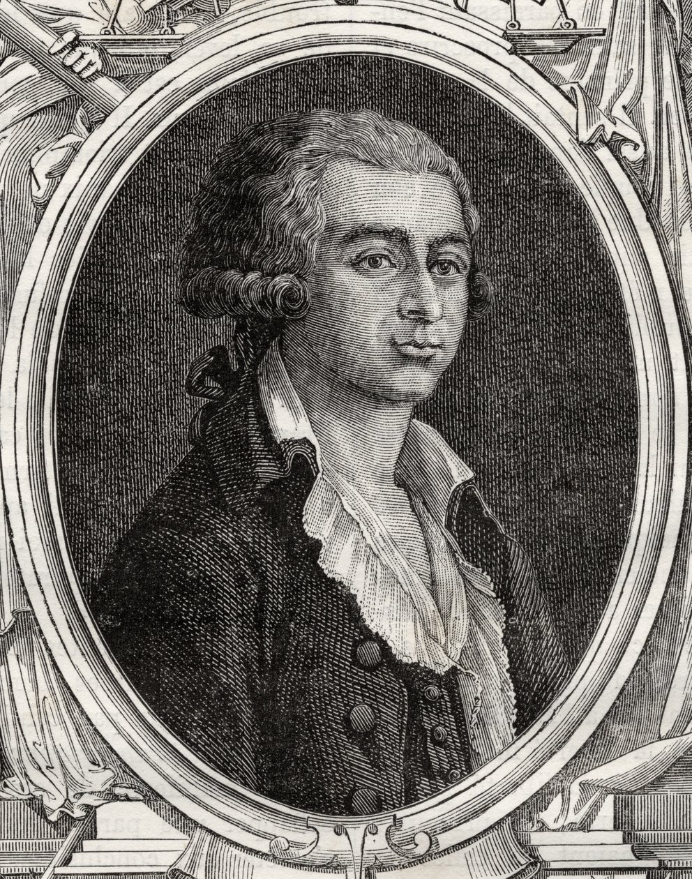 Antoine-Joseph Gorsas (1752-93) z „Histoire de la Revolution Francaise“ od Louise Blanca (1811-82) (rytina) od French School