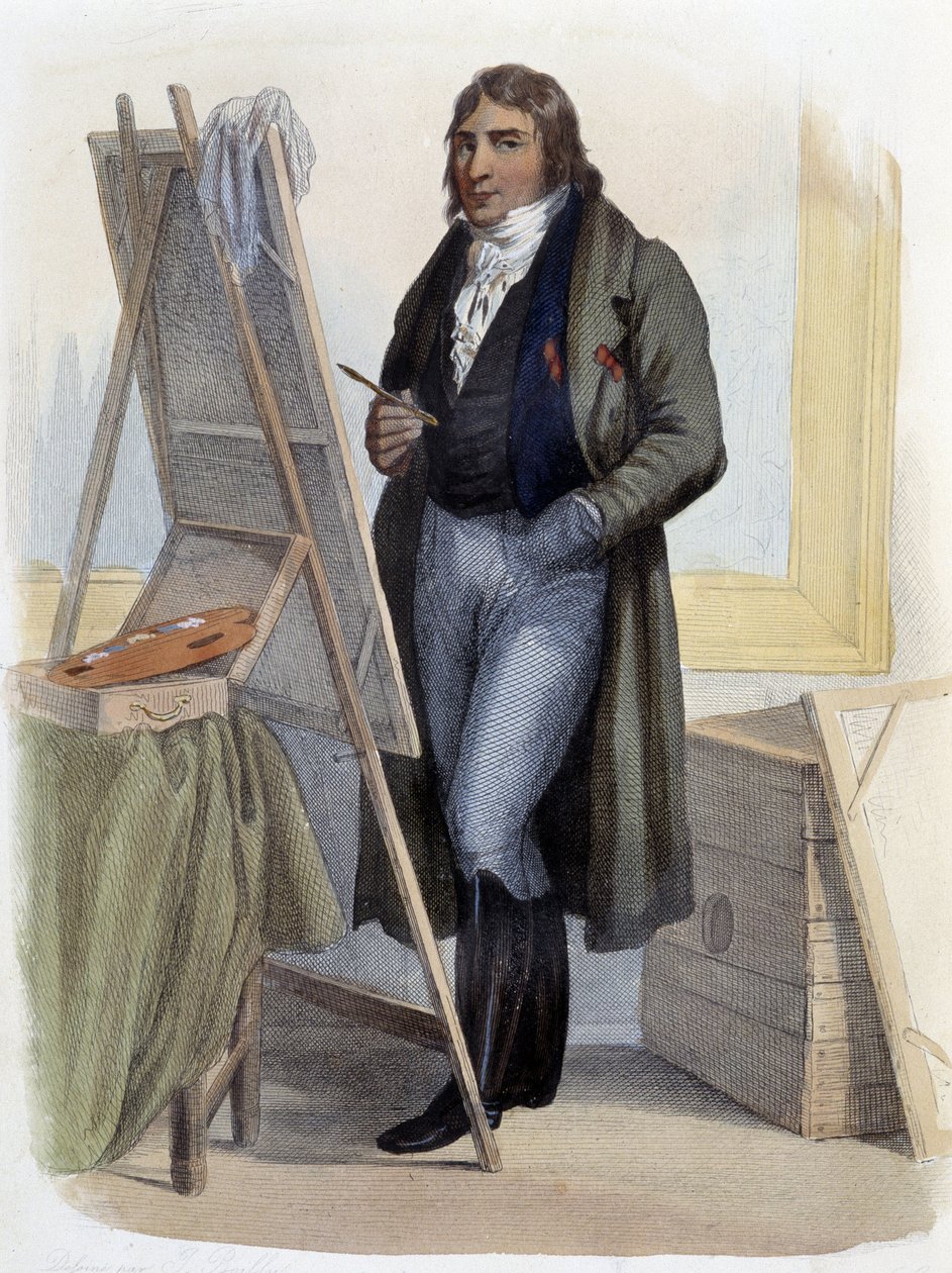 Antoine Jean Gros, neoklasicistní malíř (1771-1835) - v „“The French Plutarch”“, od Mennecheta, Paříž od French School