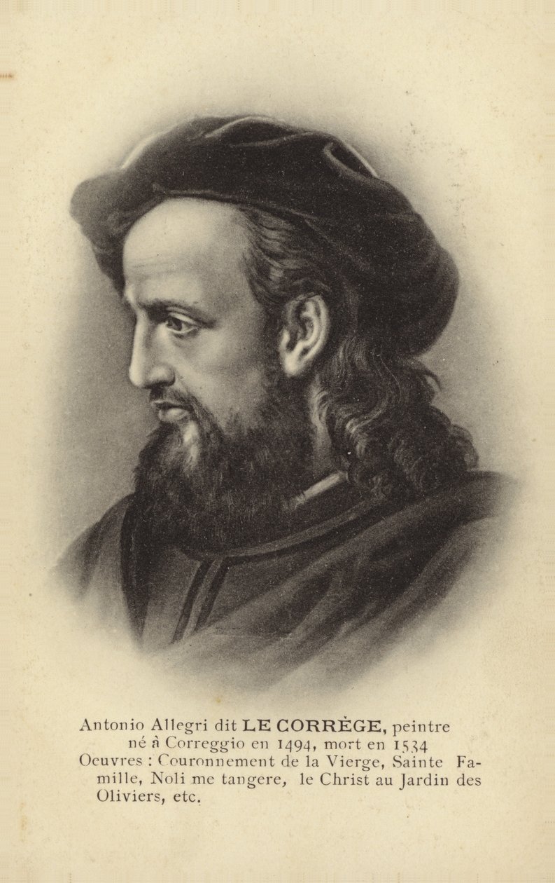 Antonio da Correggio, italský malíř (litografie) od French School