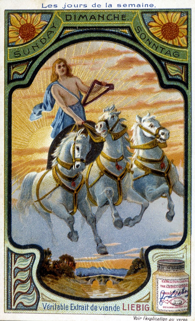 tank Apollo. Ilustrace neděle k reklamě na „The true Liebig meat extract“ (19. století). od French School
