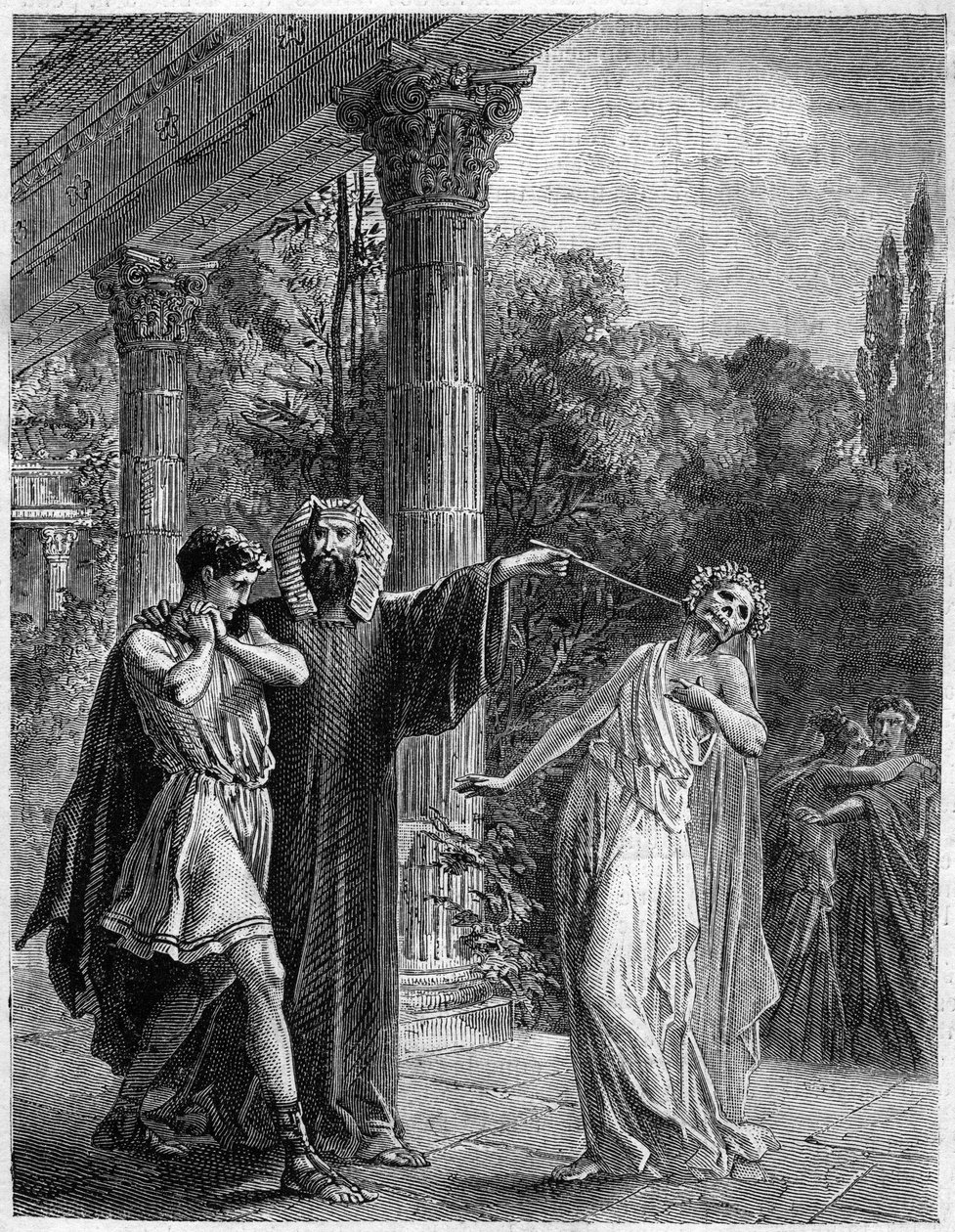Apollonius do Korintu. V „Historie magie nadpřirozeného světa a osudovosti v čase a národech“, editoři Furne Jouvet et Cie (1869). od French School