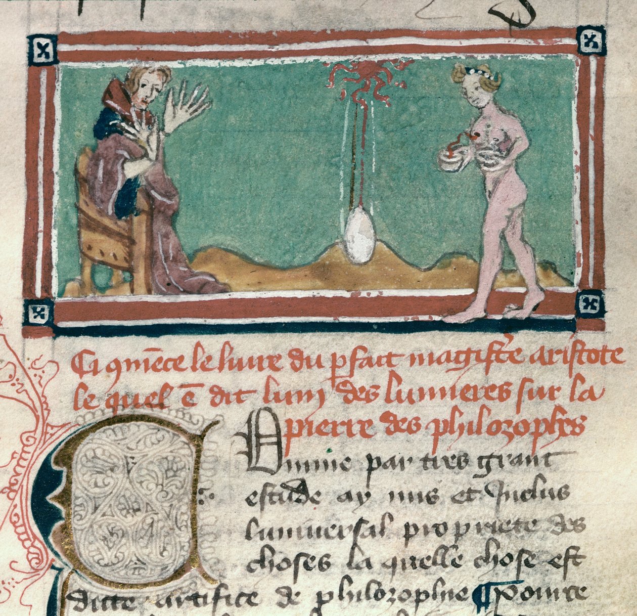 Aristoteles (384-322 př.nl) a kámen mudrců, ze sbírky okultních textů od French School
