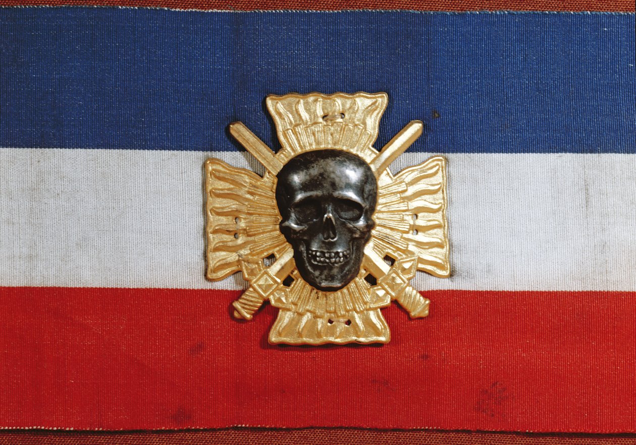 Odznak na paži Croix-de-Feu, 30. léta (látka a kov) od French School