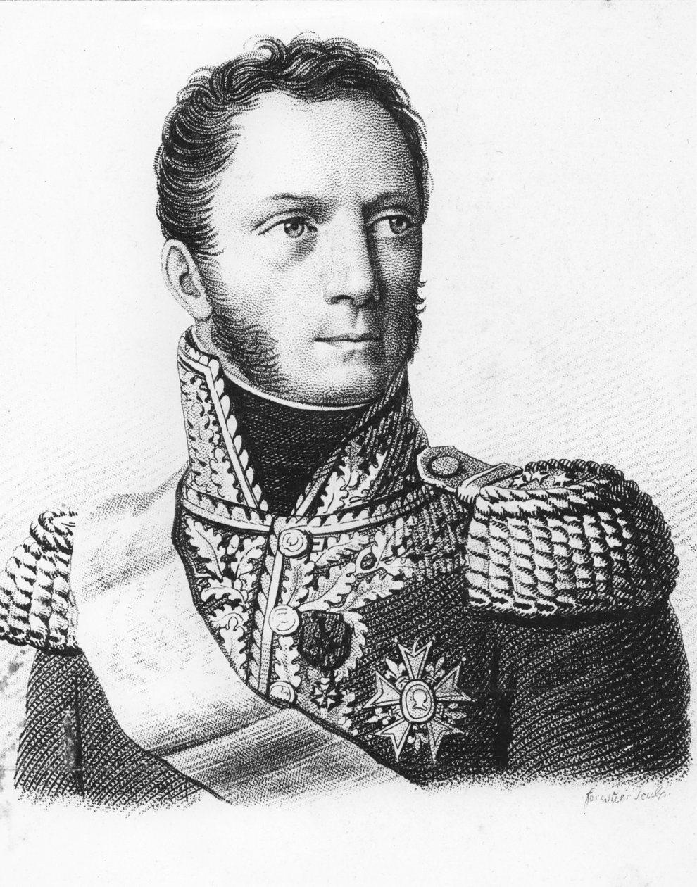 Armand Louis de Caulaincourt (rytina) od French School