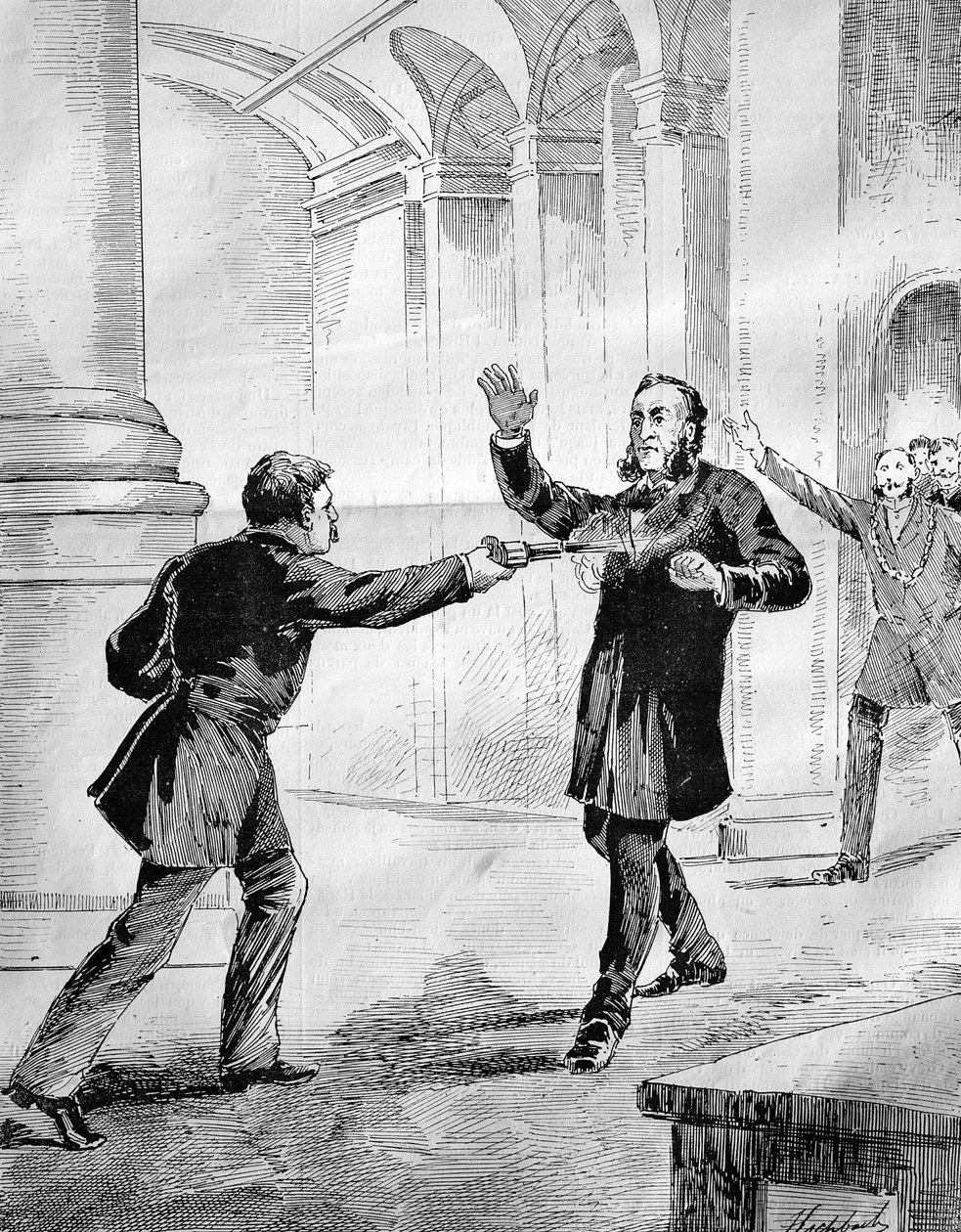 Atentát na francouzského ministra a prezidenta Julese Ferryho (1832-1893) od French School
