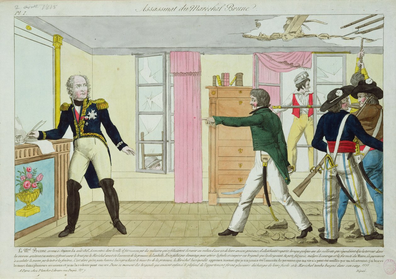 Atentát na maršála Bruna v Avignonu, 2. srpna 1815, 1815 od French School