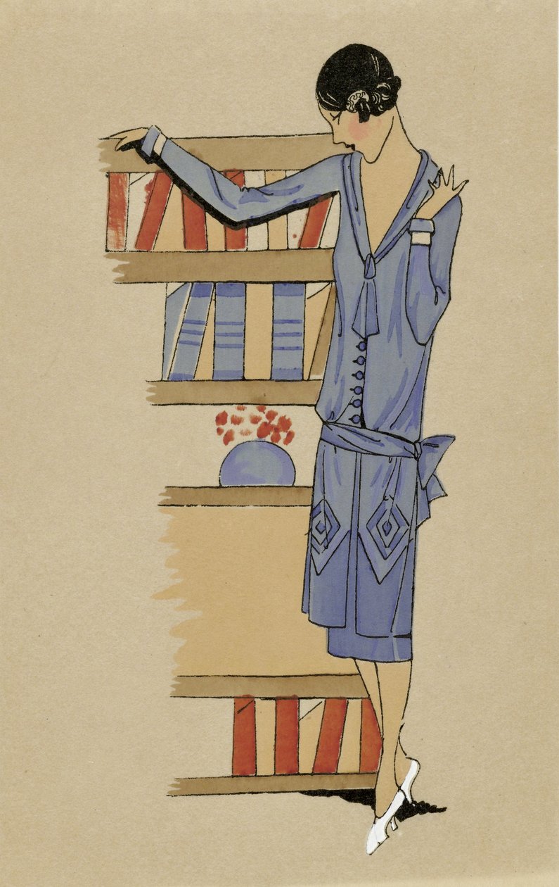 "At Home", z Costumes Parisien, pub.1925 (pochoir print) od French School