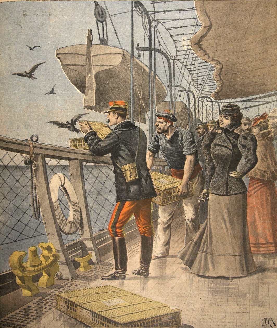 Na moři, ilustrace z Le Petit Journal: Supplement illustre, 10. dubna 1898 od French School