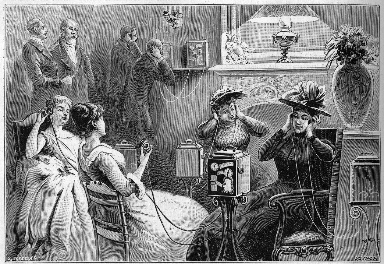 Konkurz theatroponu (divadelní konkurzy doma) v salonku velkého hotelu v Paříži v roce 1892. od French School