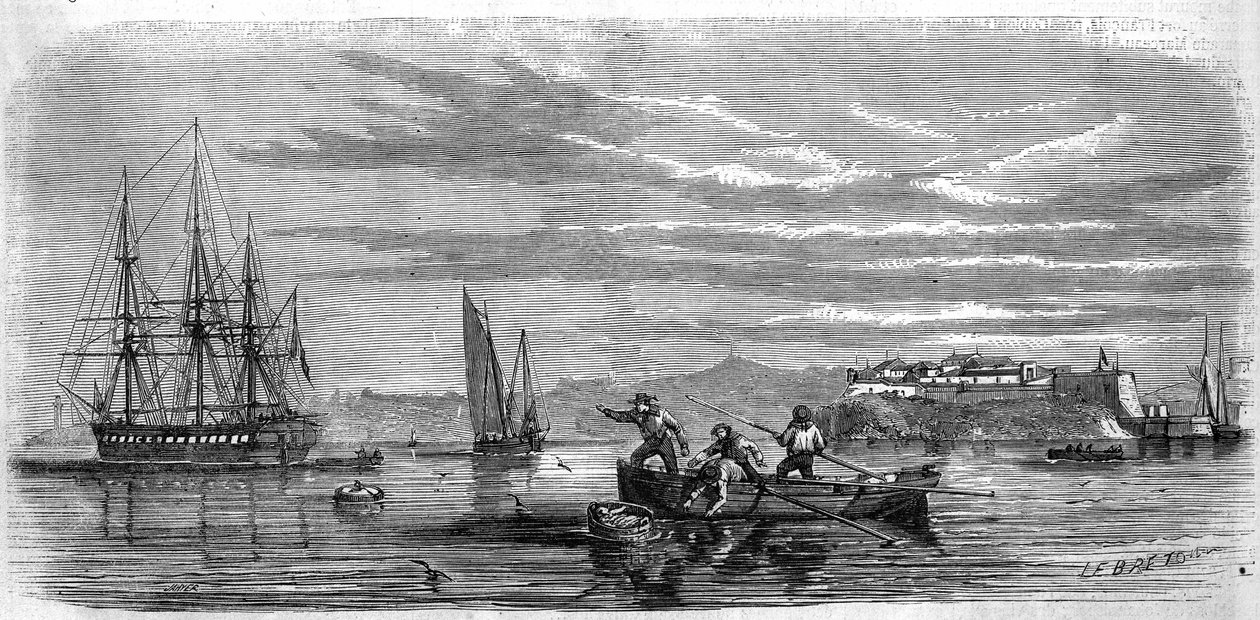 Dítě shromážděné mechy fregátní školy „“ Thetis““. Brest (Finistere, 29) od French School