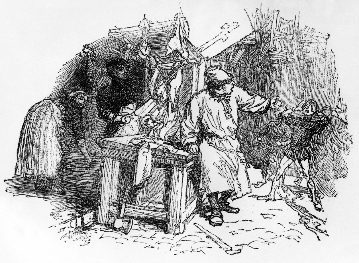 Ballades de Francois Villon "Pere noel, qui plantaste la vigne", vydání Pelletan, 1896 od French School