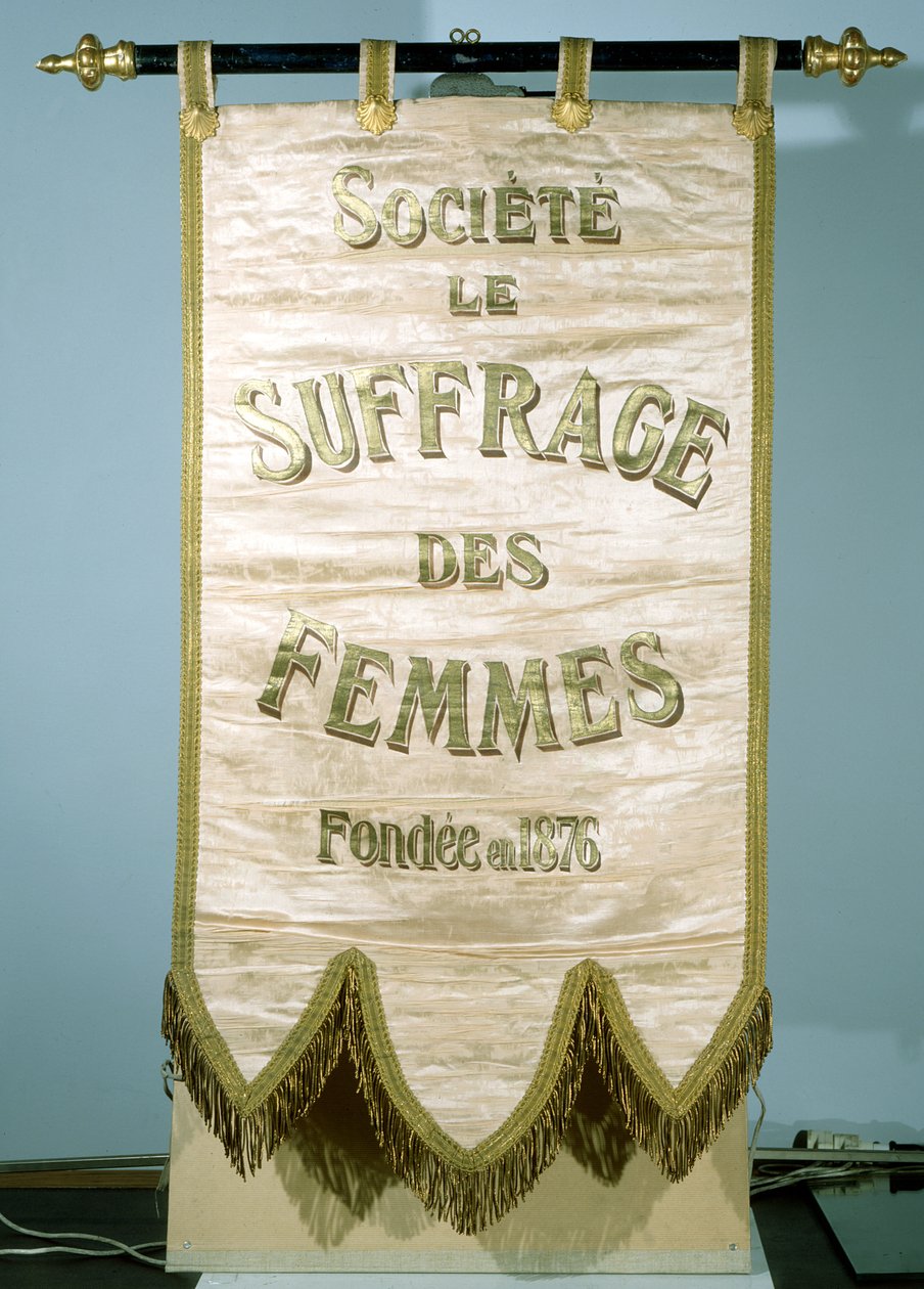 Banner pro Societe Le Suffrage de Femmes (hedvábí) od French School
