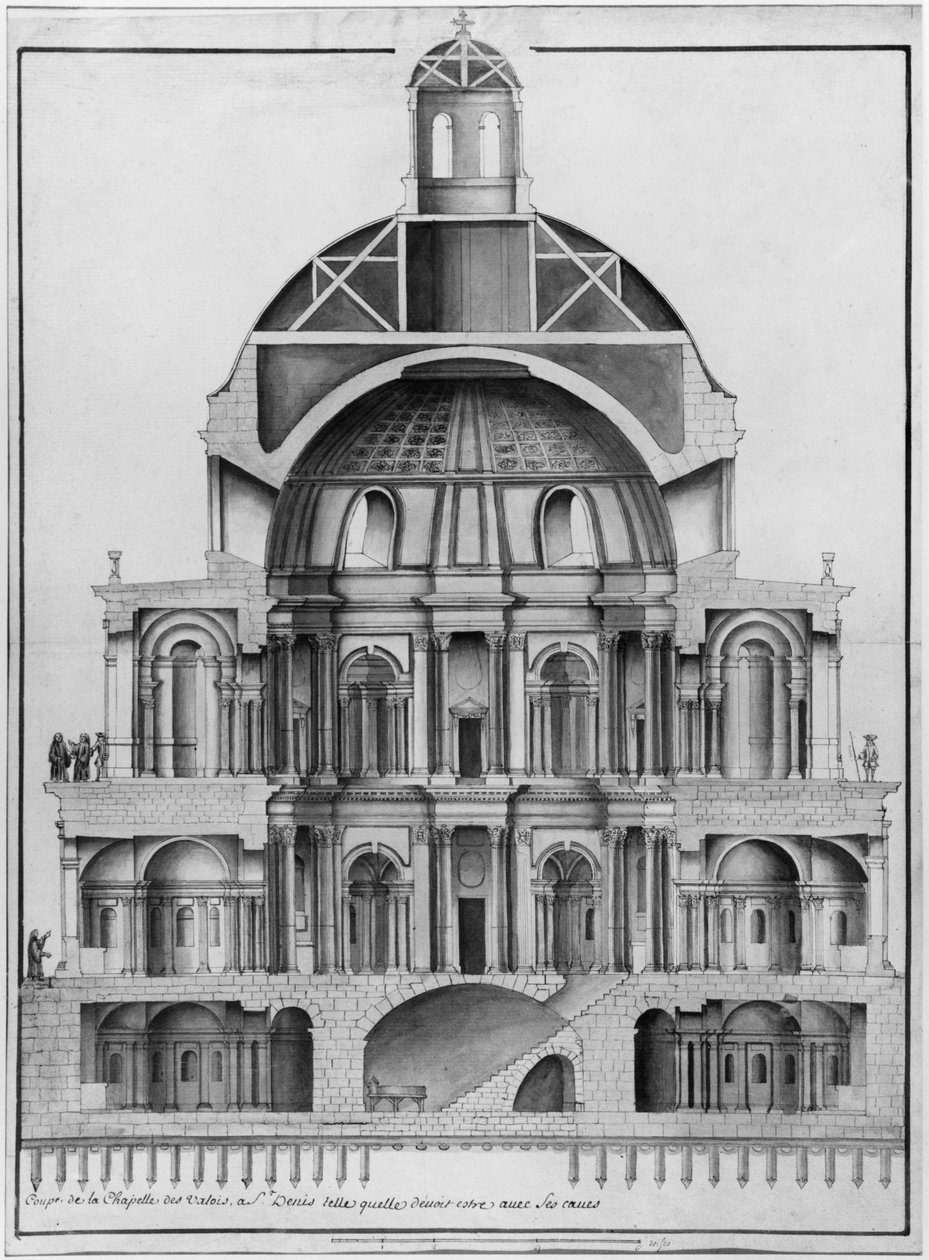 Bazilika Saint-Denis, věž Valois (viz také 414688, 414689) od French School