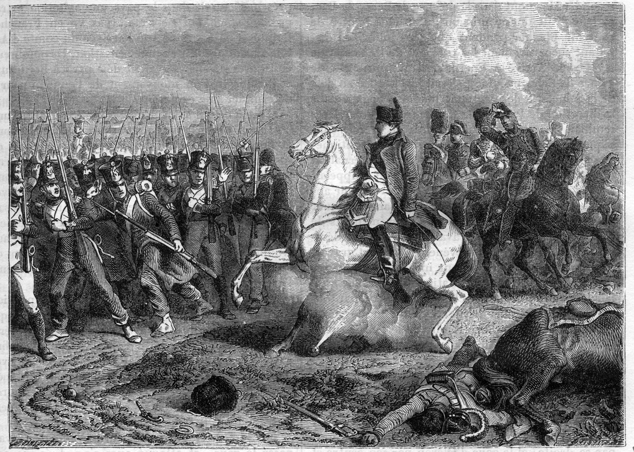 Bitva u Arcis-sur-Aube, 20.-21.3.1814 - střela explodovala pod koněm císaře Napoleona - Bitva u Arcis-sur-Aube (Arcis sur Aube) 20. a 21. března od French School