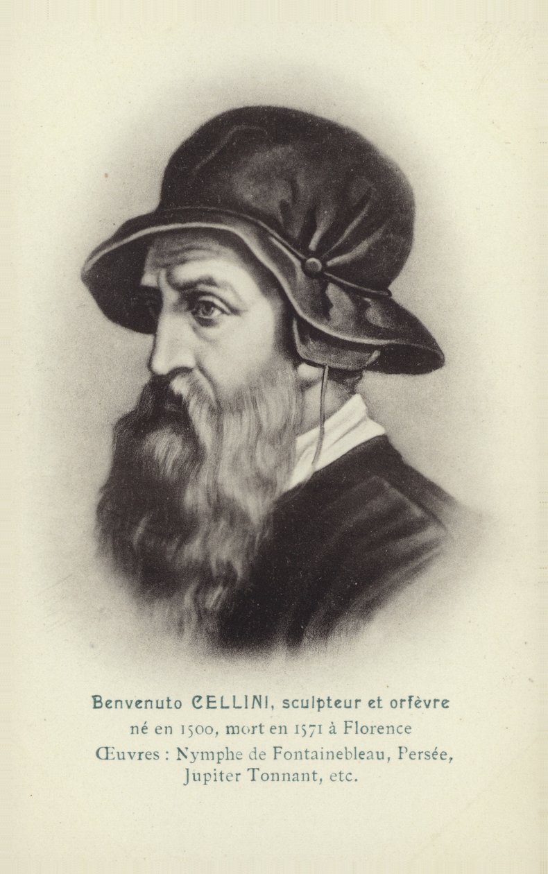 Benvenuto Cellini, italský sochař a zlatník (litografie) od French School