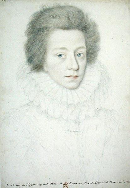 Bernard de Nogaret de La Vallette (1592-1661) vévoda z Epernonu (tužka na papíře) od French School