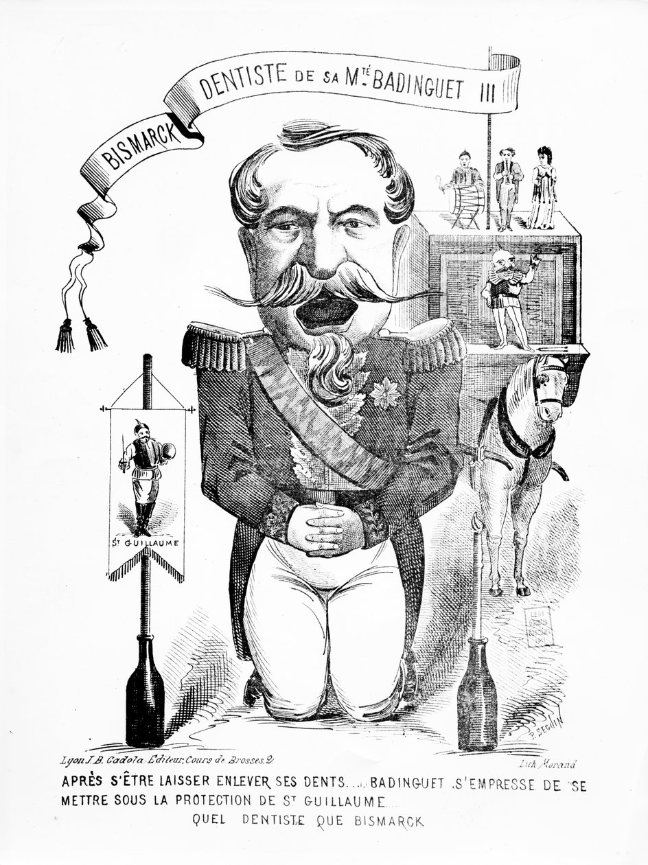 Bismarck, zubař Jeho Veličenstva Badinguet III, 1871 od French School