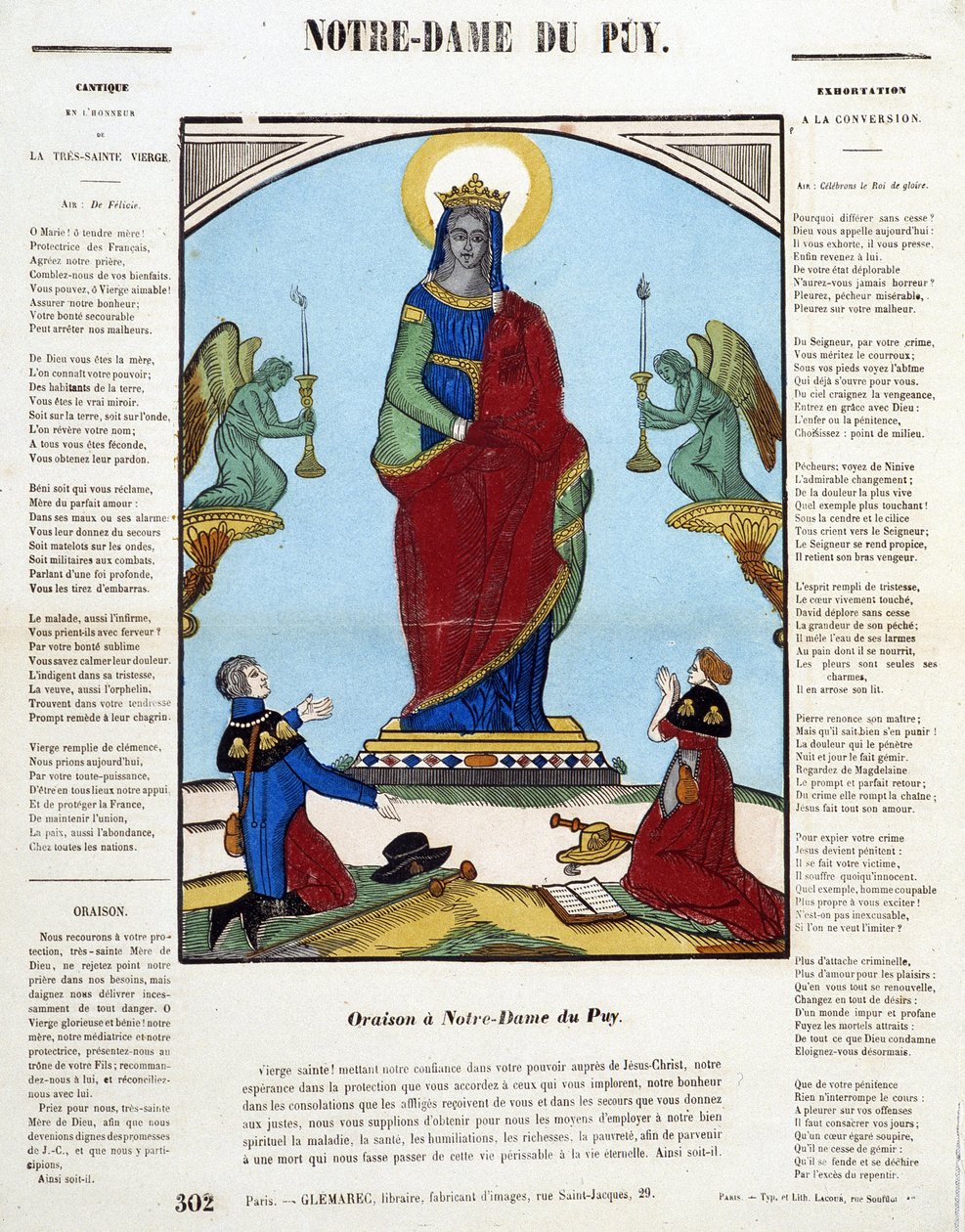 Black Virgin: Oration in Notre-Dame du Puy - obraz Epinal, n.d. od French School
