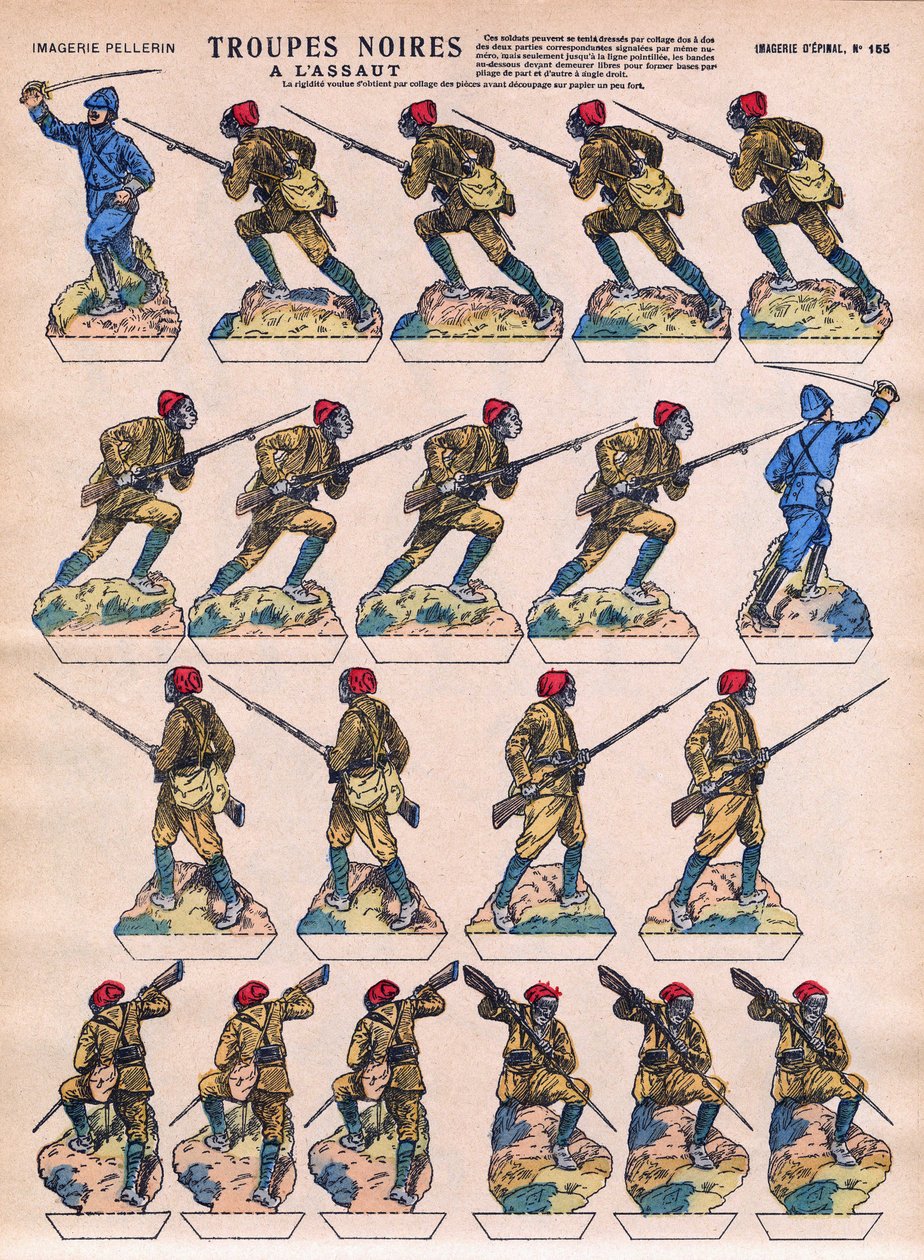 Černé jednotky vtrhly do francouzské Armee z afrických kolonií. Imaging of Epinal, začátek 20. století. od French School