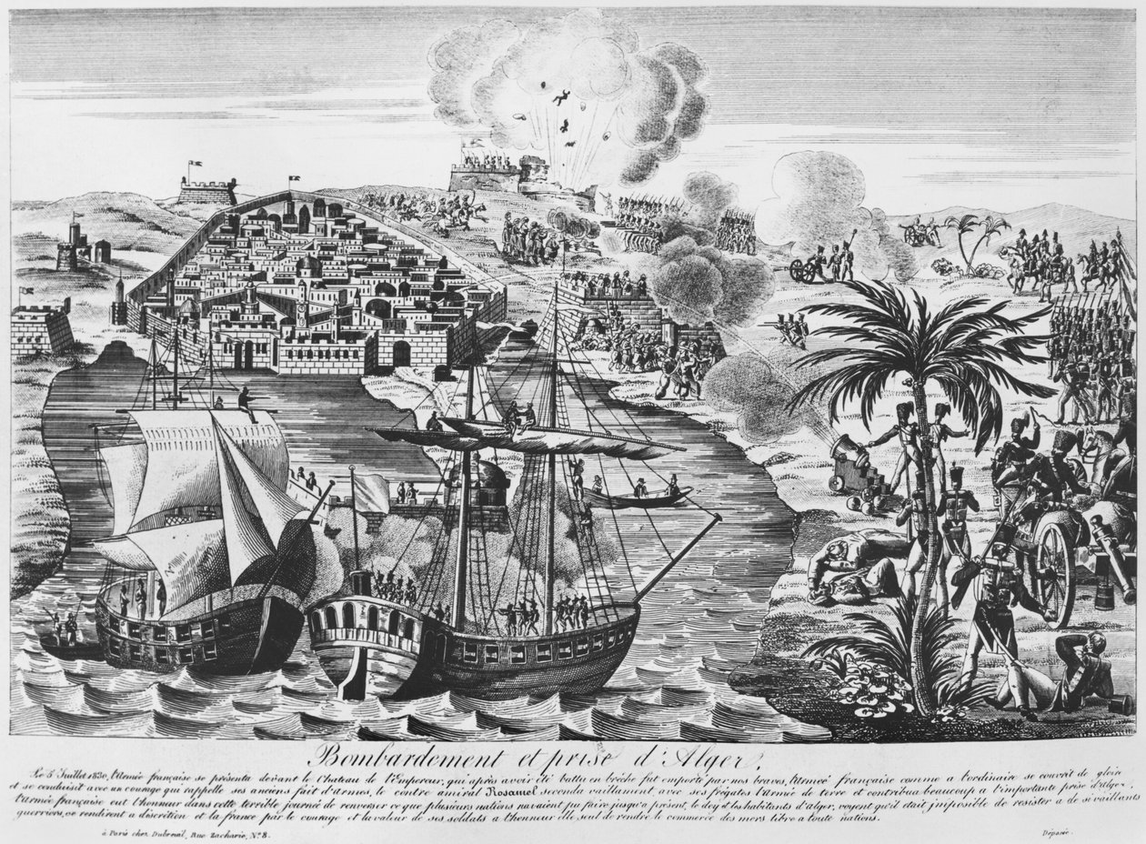 Bombardování a dobytí Alžíru 5. července 1830, 1830 od French School