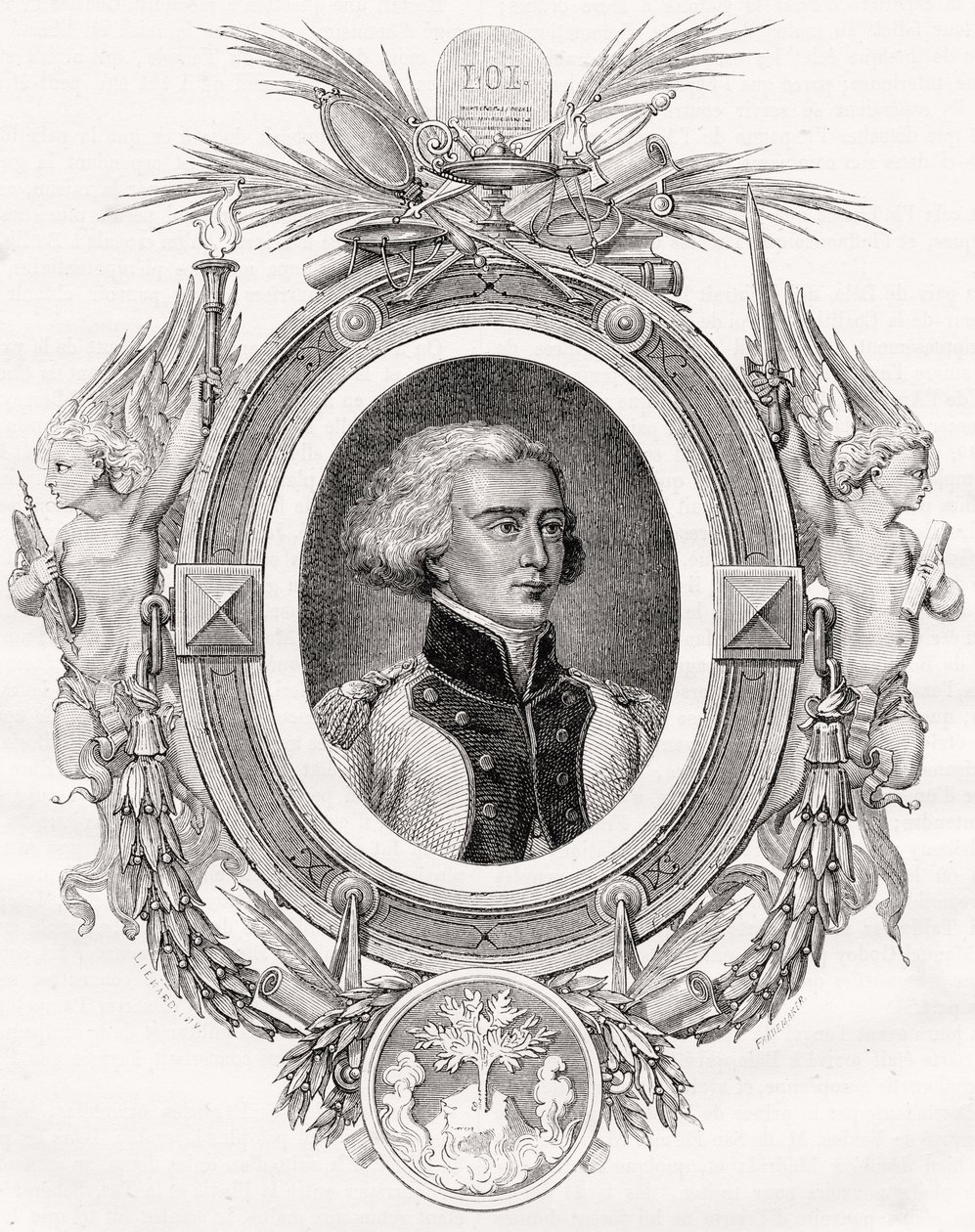 Bon-Adrien Jeannot de Moncey, vévoda de Conegliano, vyryl Pannemaker-Ligny podle Linarda, z knihy Louise Blanca (1811-82) "Histoire de la Revolution Francaise". od French School