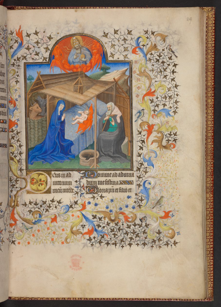 Kniha hodin, Přidat MS 32454 f.29r, Francie od French School