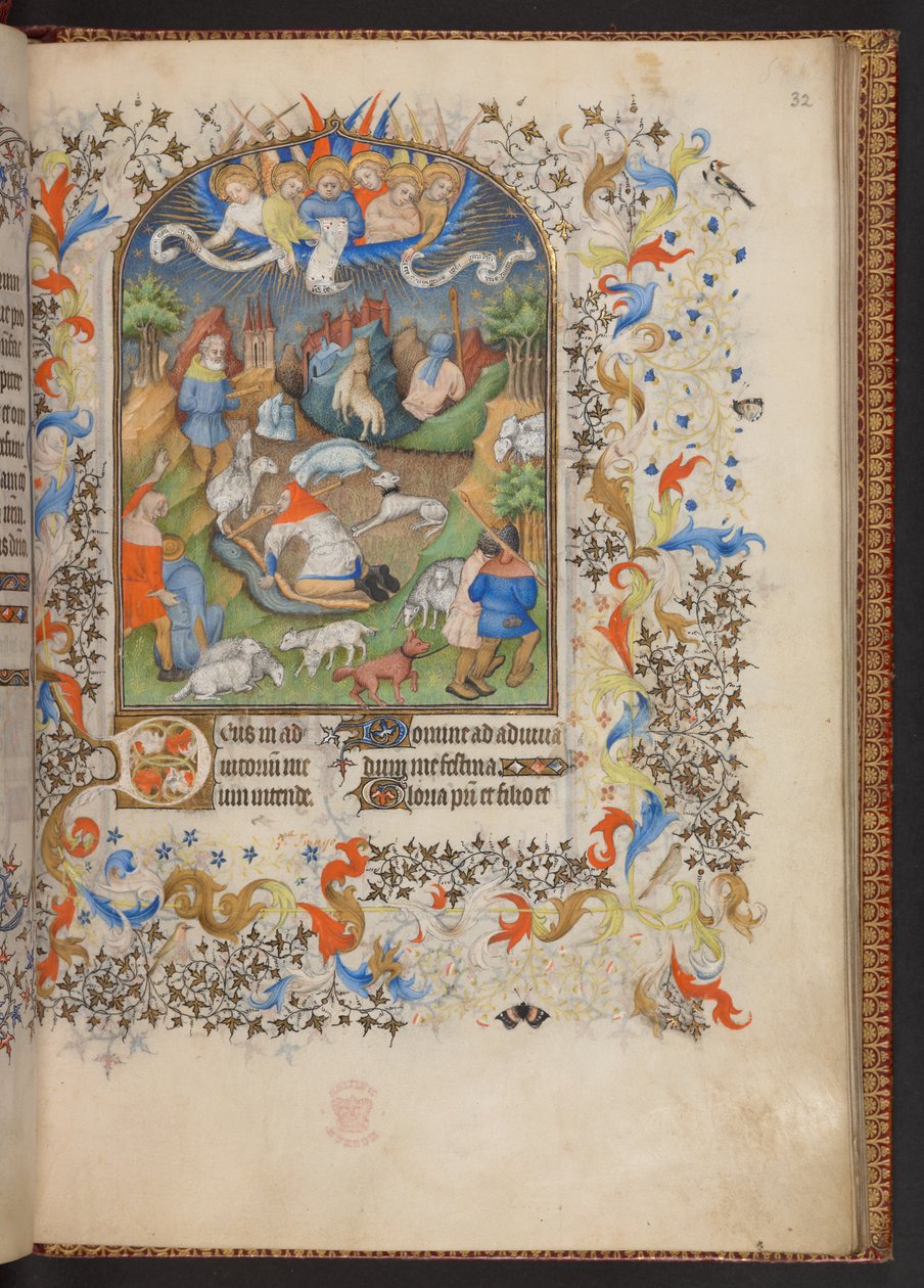 Kniha hodin, Přidat MS 32454 f.32r, Francie od French School
