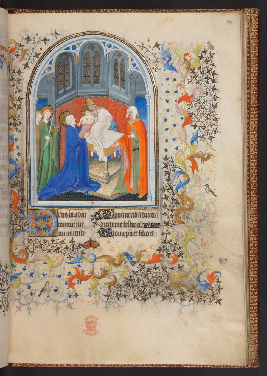 Kniha hodin, Přidat MS 32454 f.38r, Francie od French School