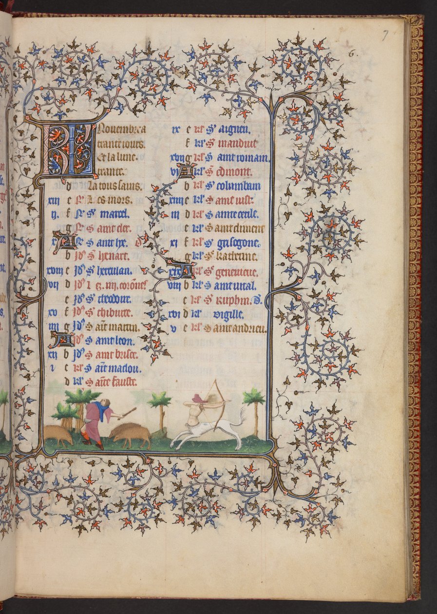 Kniha hodin, Přidat MS 32454 f.7r, Francie od French School
