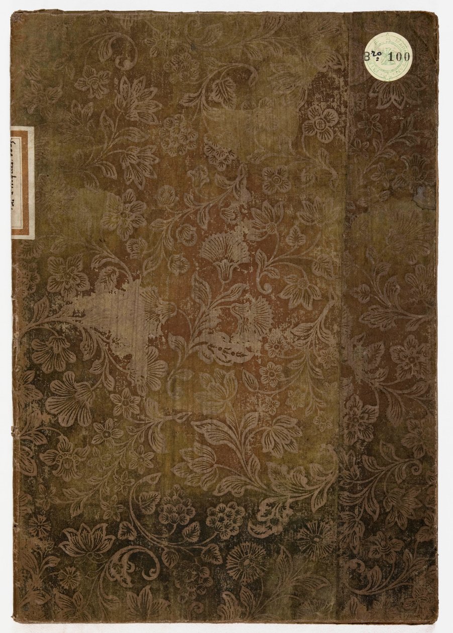 Kniha etikety vévodského paláce v Lucce, Lucca, 1805 (vyšívaný textil a papír) od French School