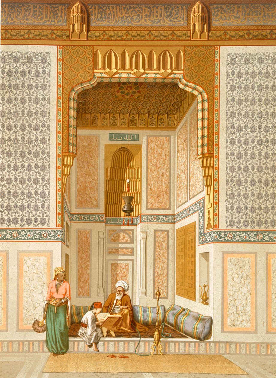 Mešita Bordeyny, Káhira (barevné lito) od French School