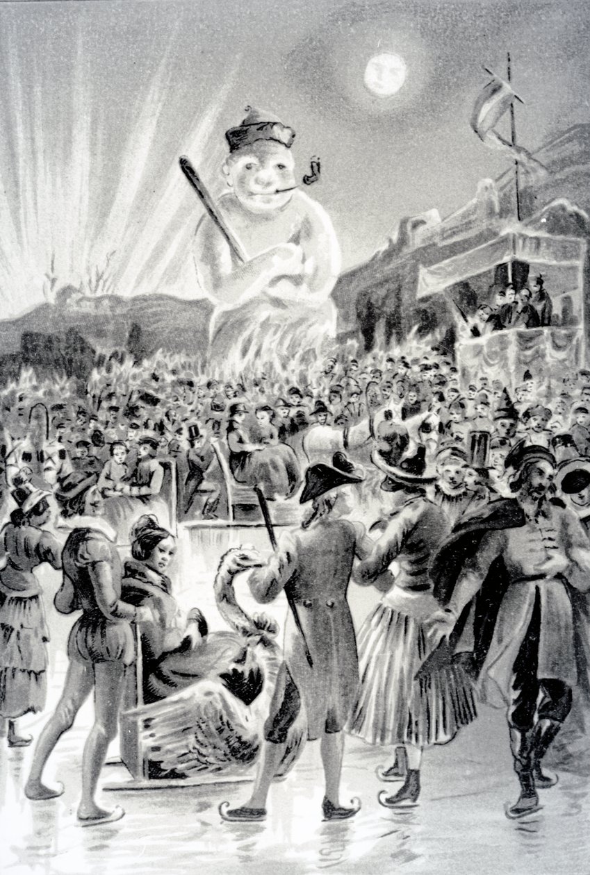 Budapešť, ilustrace ze Sněžného muže od George Sand, 1887 od French School