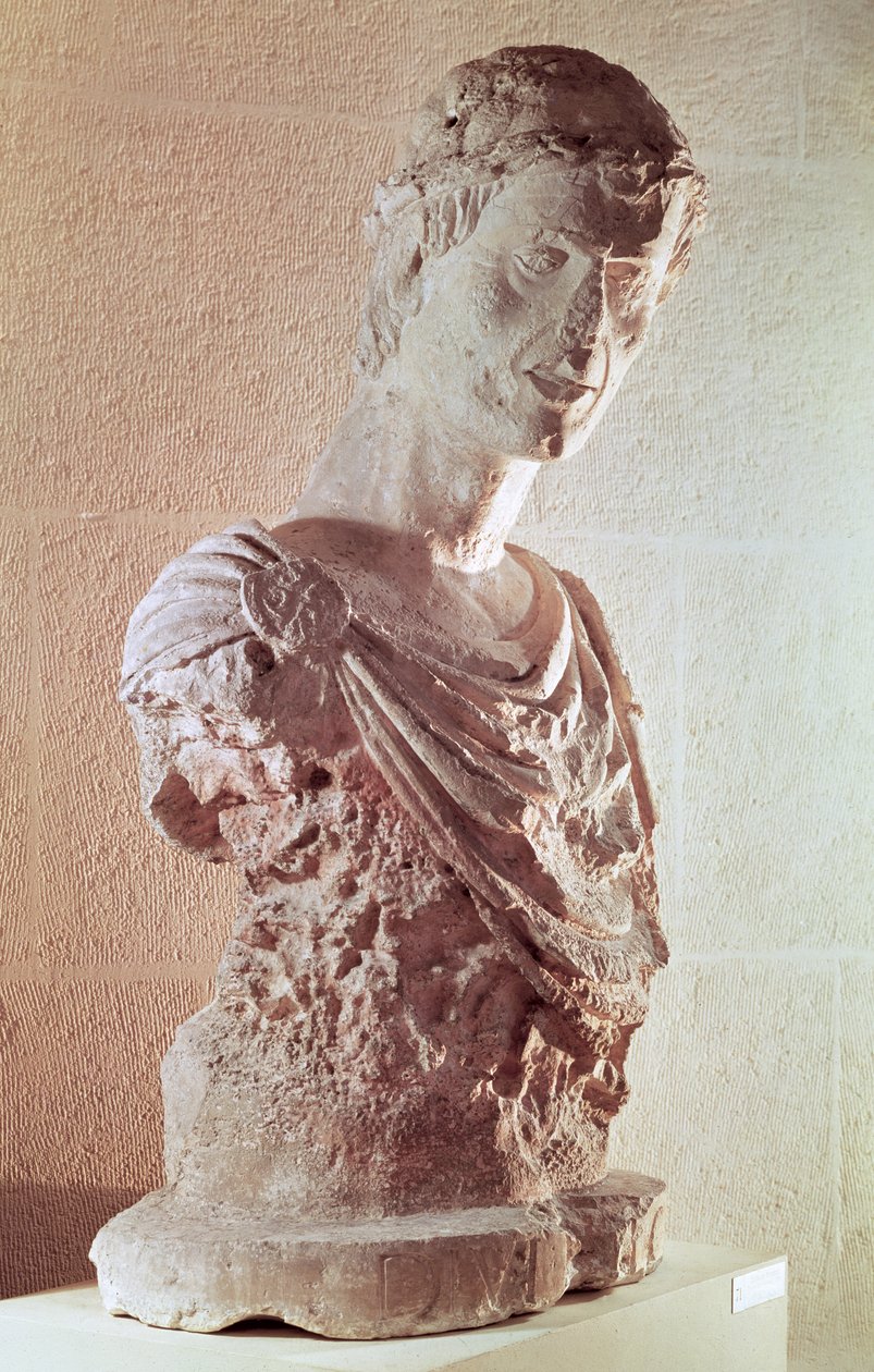 Busta císaře Fridricha II (1194-1250) (vápenec) od French School