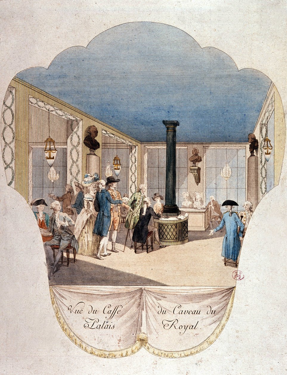 Cafe du Caveau du Palais Royal, Paříž od French School