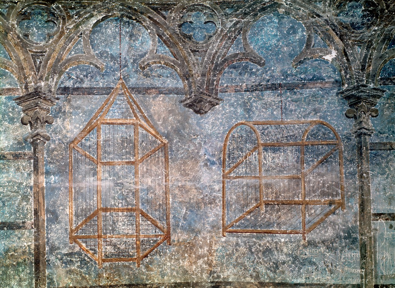 Klece a architektonické detaily z papežské ložnice, 1334-62 od French School