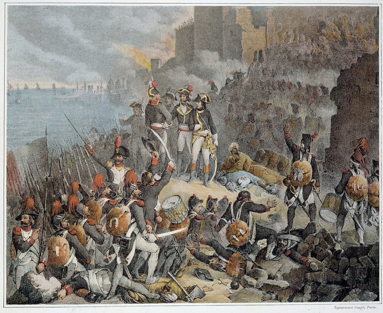 Kampaň (expedice) do Egypta (1798-1801), armáda Východu: obléhání svatého Jana z Akkonu. 1799. - v „“Vítězství a dobytí francouzských armád““. od French School